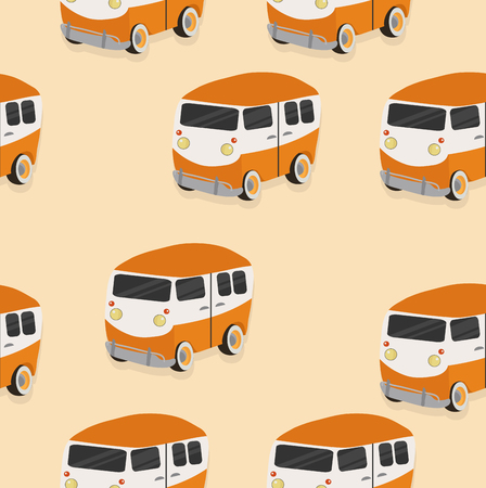 Orange car patternのイラスト素材