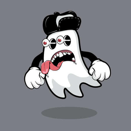 Cartoon ghost vectorのイラスト素材
