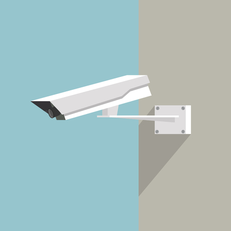 Security camera icon Flat design styleのイラスト素材