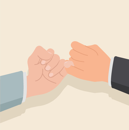hand holding flat designのイラスト素材