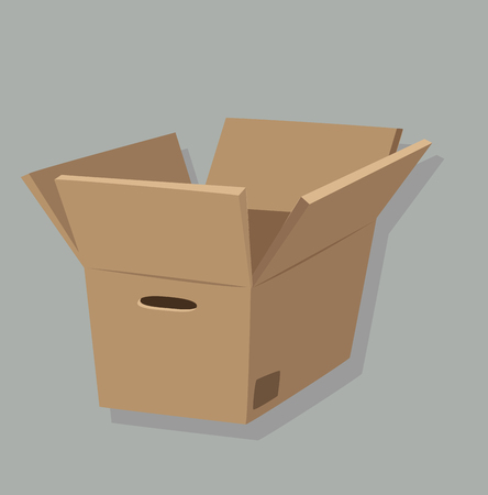 Corrugated Cardboard Box Vector illustration.のイラスト素材