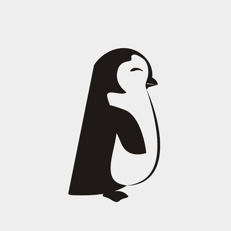 Penguin Logo Vector designのイラスト素材