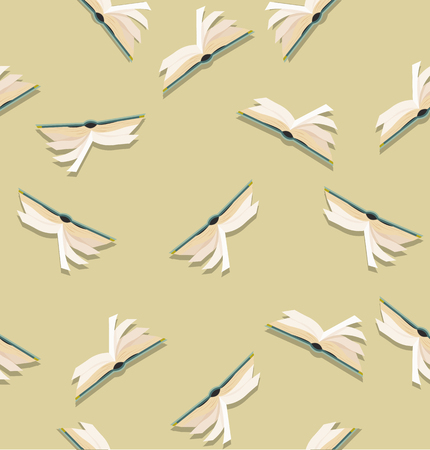 open green book  flat patternのイラスト素材