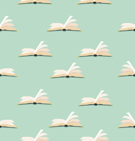 open green book  flat design patternのイラスト素材
