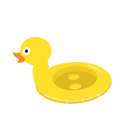 Summer duck float swimming pool ringのイラスト素材