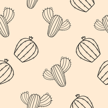  cactus Seamless vector patternのイラスト素材