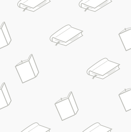 book seamless outline  patternのイラスト素材