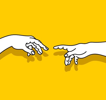 Helping  hands  vector  illustration conceptのイラスト素材