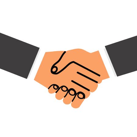 business hand with shaking handのイラスト素材