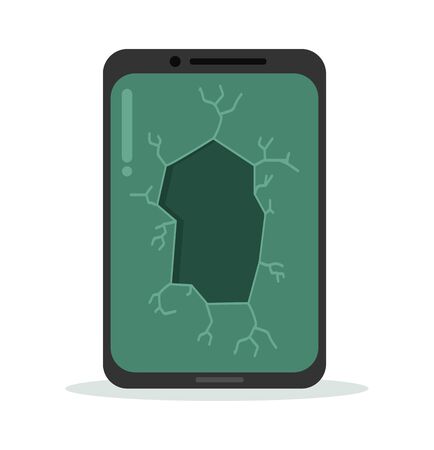 Smartphone with a cracke vectorのイラスト素材