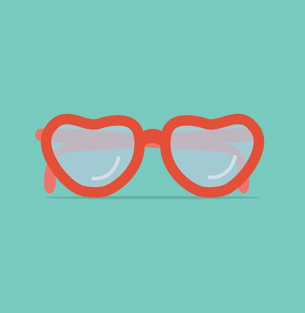 Trendy red sun glasses vector illustrationのイラスト素材