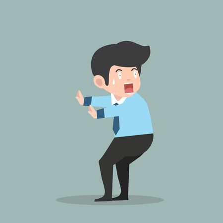 businessman Shock Emotion Character vector のイラスト素材