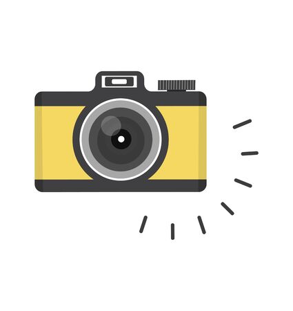 camera On Isolate White Backgroundのイラスト素材