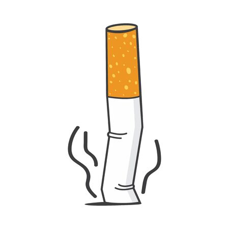 Stop Smoking Cigarette butt vectorのイラスト素材