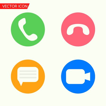 Phone icon flat style vectorのイラスト素材