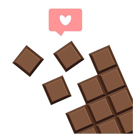 chocolate bar isolated flat designのイラスト素材