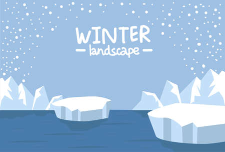 old snowy mountain range among the snow filed in winterのイラスト素材