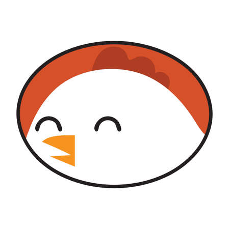 Cute chicken  animal icon vector signのイラスト素材