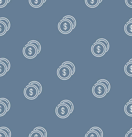 absract coins vector sameless pattern backgroundのイラスト素材