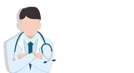 Close up Doctor with stethoscope Medical banner backgroundのイラスト素材