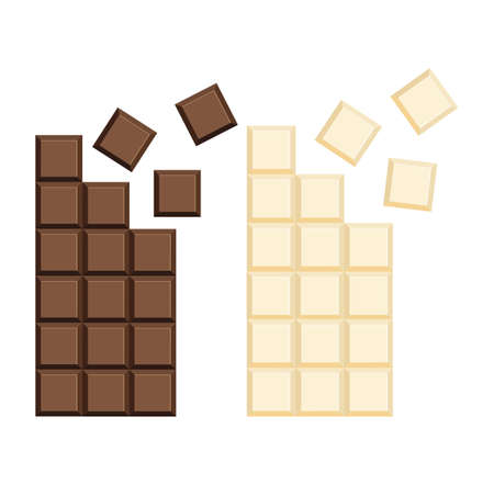 Milk chocolate bar vector illustration flat conceptのイラスト素材