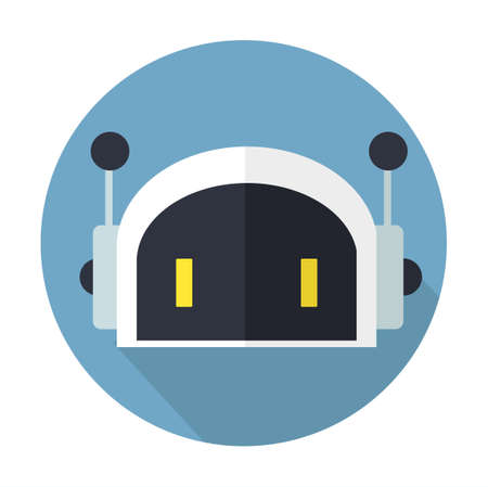 Cute  robot face icon  flat style vectorのイラスト素材