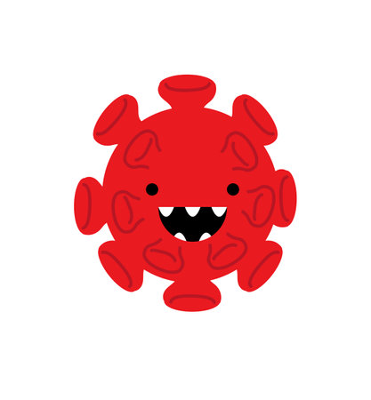 Cartoon corona virus  vector conceptのイラスト素材