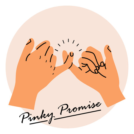 Hand drawn promise hands gesturing vectorのイラスト素材