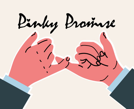 Two businessman hands promise gesturing conceptのイラスト素材