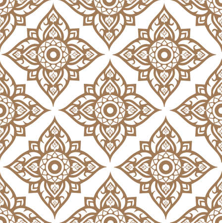 Thai Line Fabric tradional seamless pattern