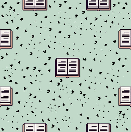 book sign icon  vector seamless pattern backgroundのイラスト素材