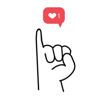 little finger line promise flat design  icon concept vectorのイラスト素材