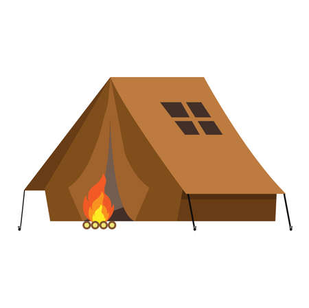 Camping Tent Flat vector icon  Isolated&#xD;&#xA;のイラスト素材