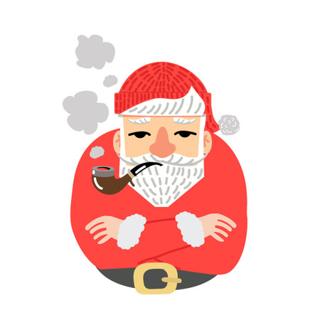 Cute santa claus cartoon embracing vectorのイラスト素材