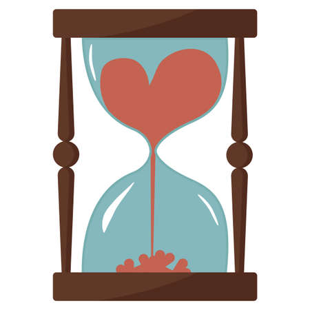hourglass icon on white background vectorのイラスト素材