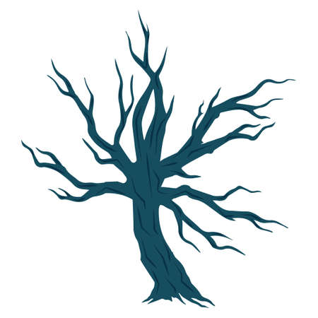 Brown Tree on White Background iconのイラスト素材