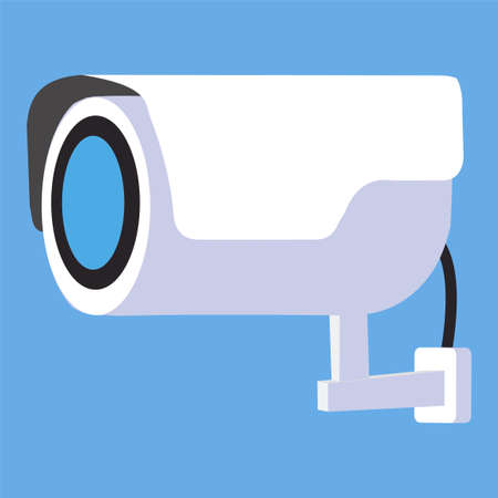 CCTV Security camera flat concept sign