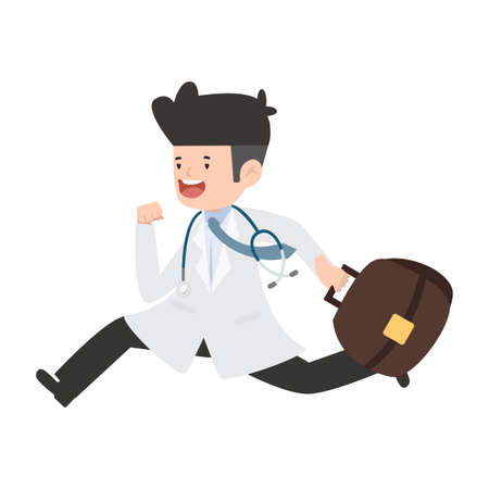 Doctor Medical emergency hurrying to help the patient vectorのイラスト素材