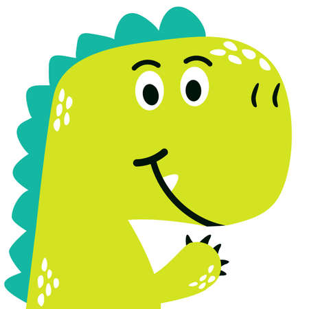 Cute Head dinosaur tyrannosaurus  design cartoon vectorのイラスト素材