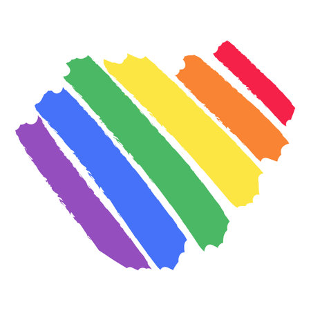 Happy Couples of the pride day cartoonのイラスト素材