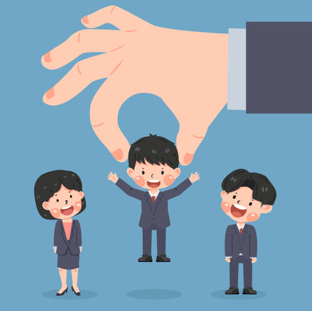 Employee choice for hire cartoon conceptのイラスト素材