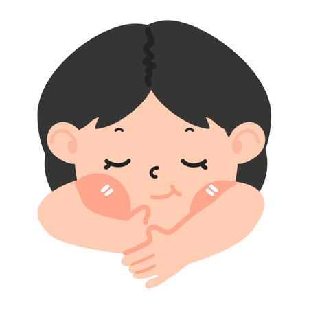 Cute Sleeping Girl cartoon vector flatのイラスト素材