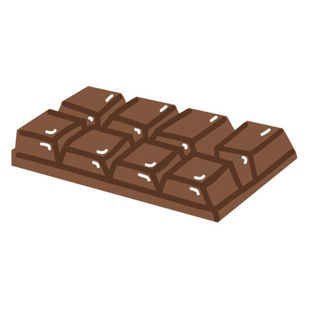 Chocolate bar doodle cartoon flat vectorのイラスト素材