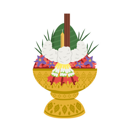 Flower tray for Teacherâs day  cartoonのイラスト素材