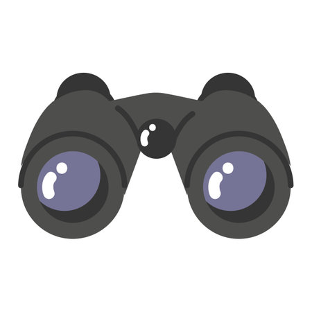 Binoculars search tool equipment icon flatのイラスト素材