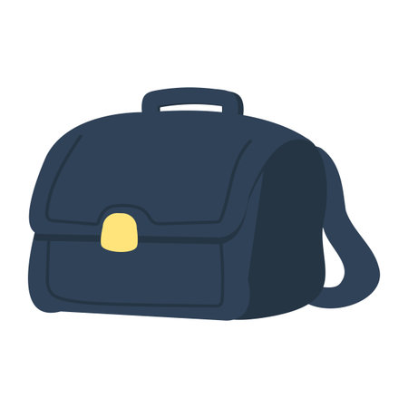 Illustration of a Navy Backpack flatのイラスト素材