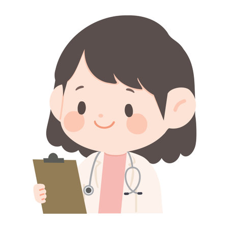 Illustration of a Female Doctor with Clipboard peopleのイラスト素材