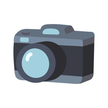 Digital Illustration of a Camera flatのイラスト素材
