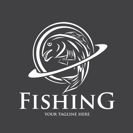 icon and logo for fishing and otherのイラスト素材