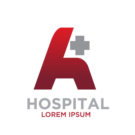 h a hospital logo designsのイラスト素材